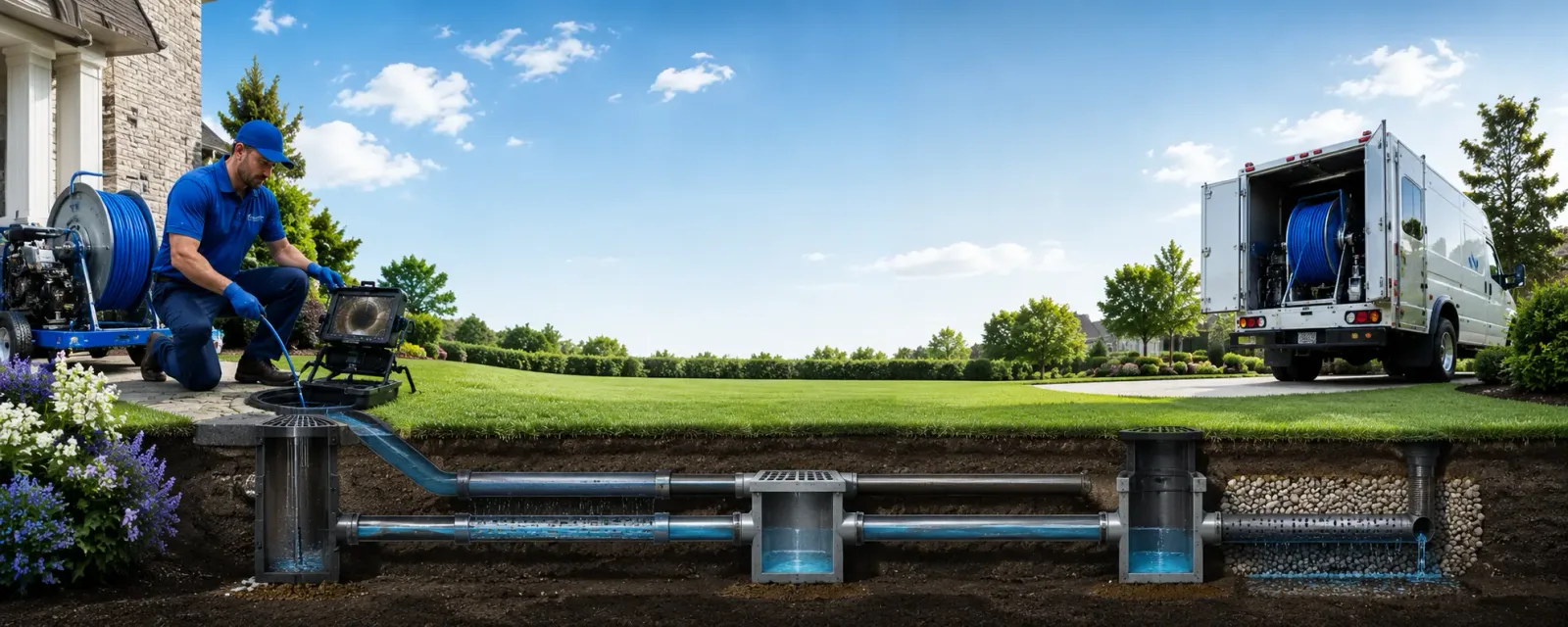 Outdoor drain cleaning information for Albion, IL